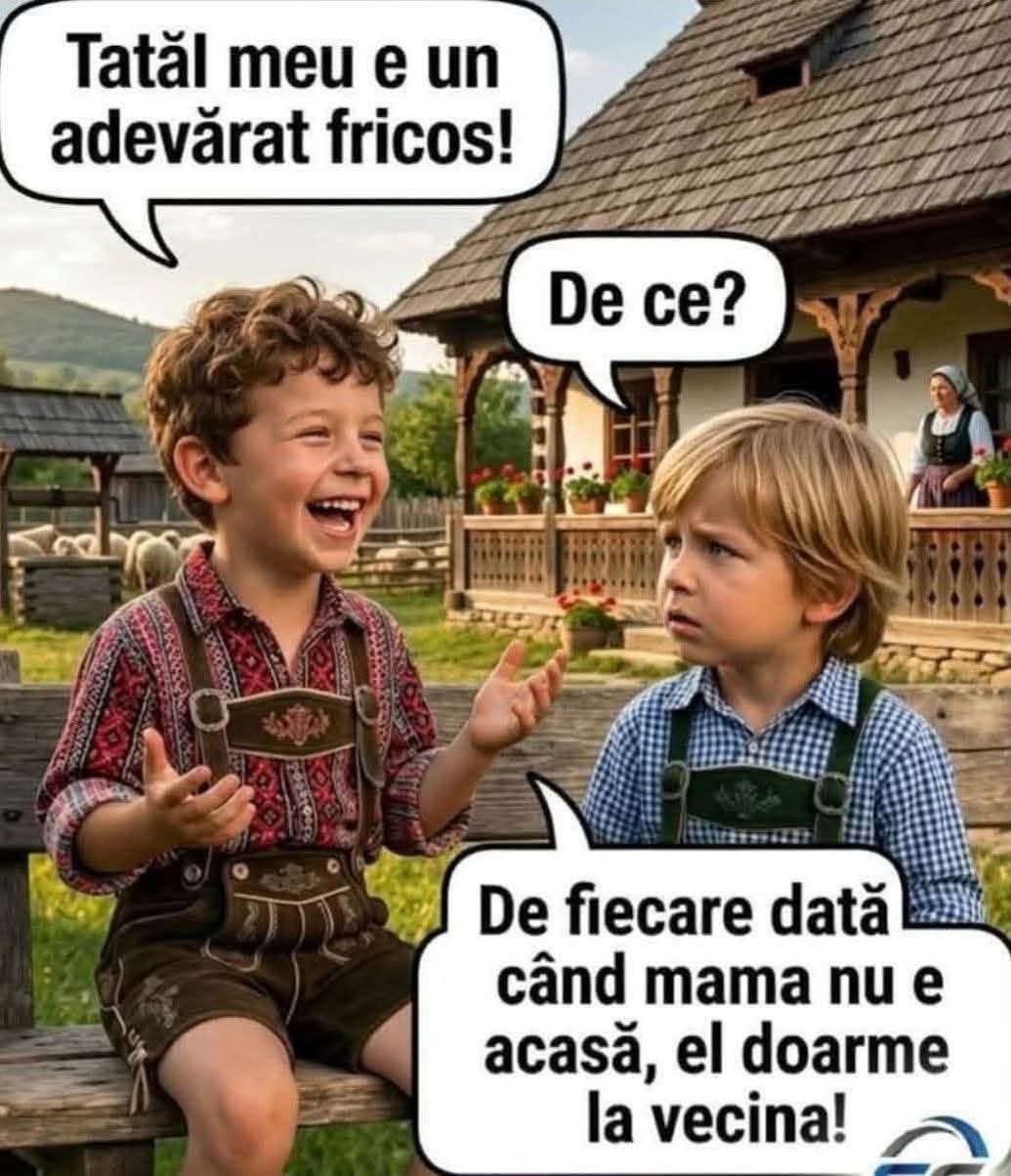 Tatăl meu e un adevărat fricos: de fiecare dată când mama nu e acasă, el doarme la vecina