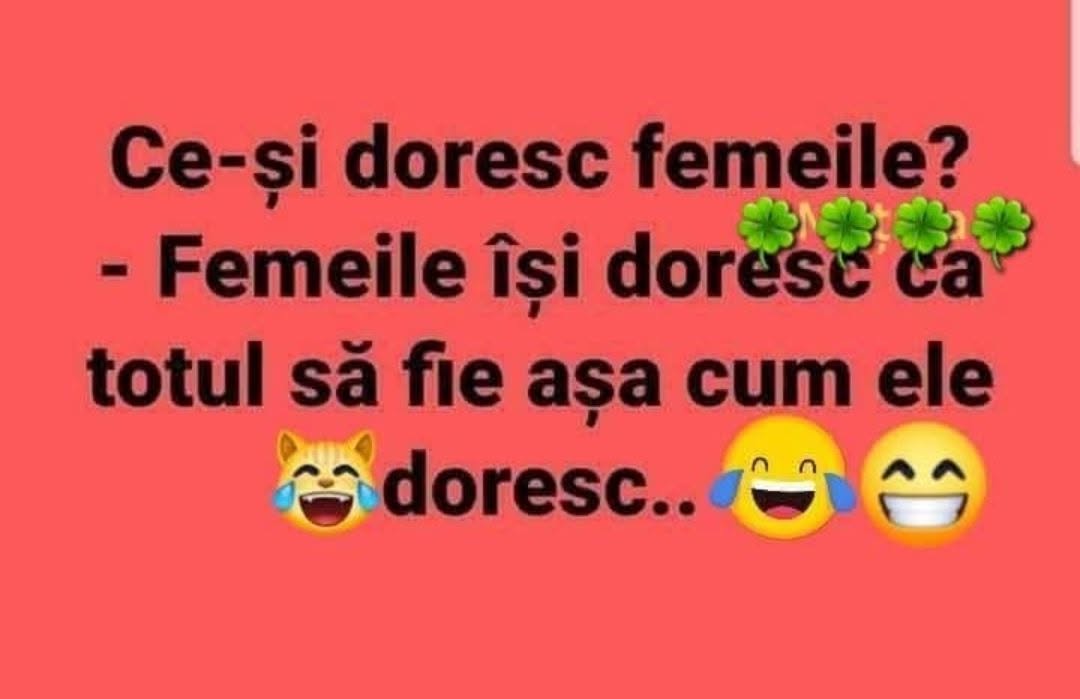 Ce-și doresc femeile? Ca totul să fie așa cum își doresc ele