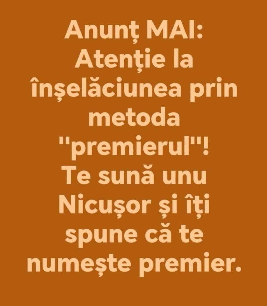 Anunț MAI: atenție la metoda „premierul”! Te sună unu' Nicușor și îți spune că te numește premier