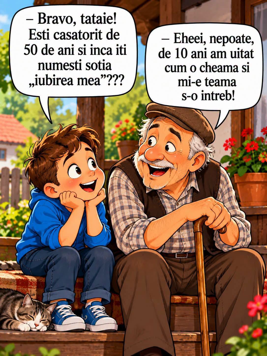 Bravo, tataie! 50 de ani de căsnicie și încă îi spui soției iubirea mea? De 10 ani am uitat cum o cheamă