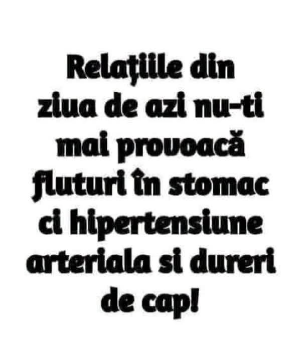 Relațiile din ziua de azi nu-ți mai provoacă fluturi în stomac, ci hipertensiune și dureri de cap