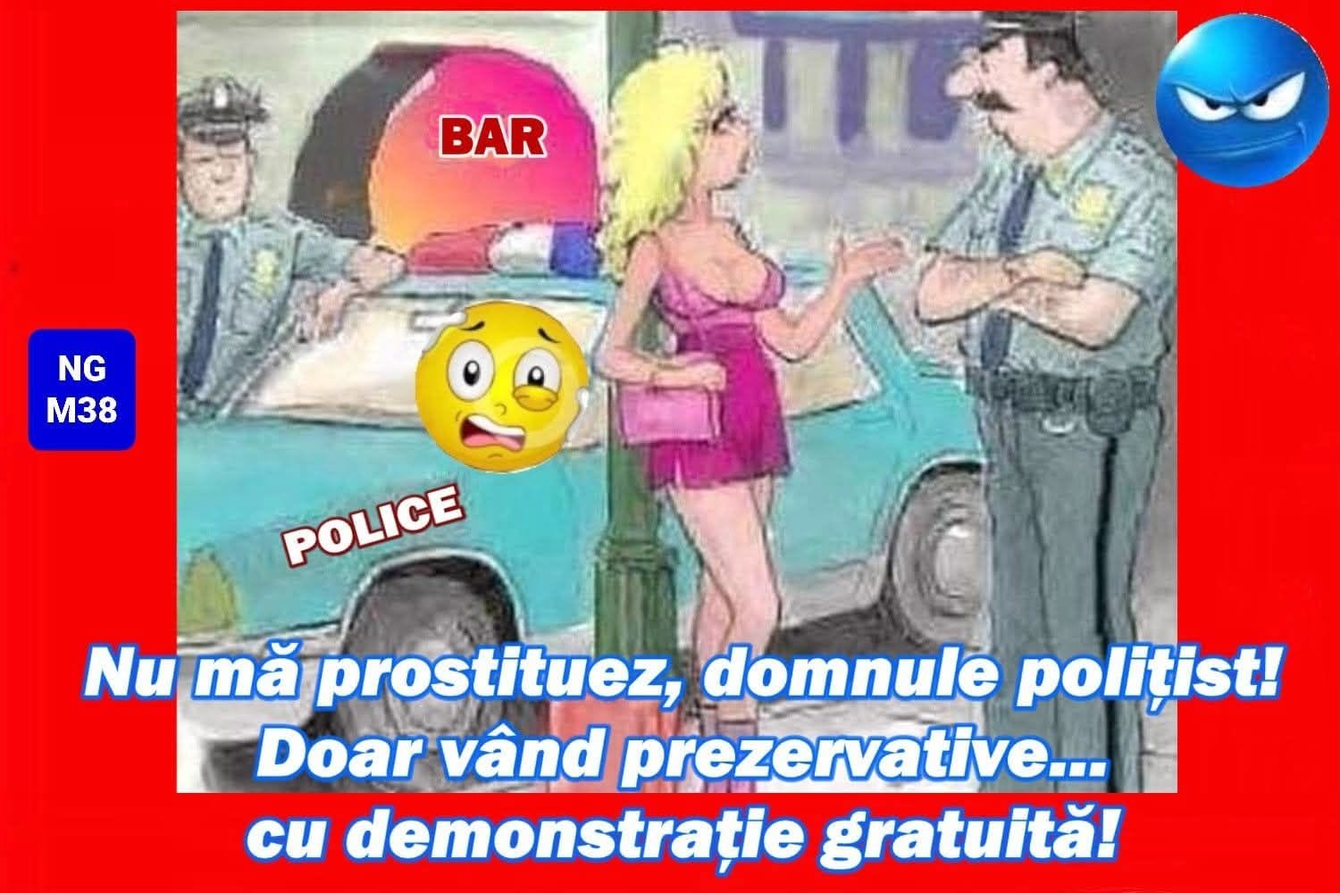 Nu mă prostituez, domnule polițist! Doar vând prezervative... cu demonstrație gratuită!