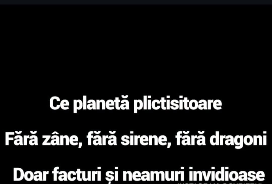 Ce planetă plictisitoare: fără zâne, fără sirene, fără dragoni. Doar facturi și neamuri invidioase