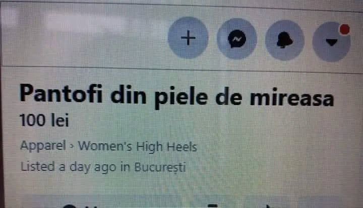 Anunț: pantofi din piele de mireasă, 100 lei