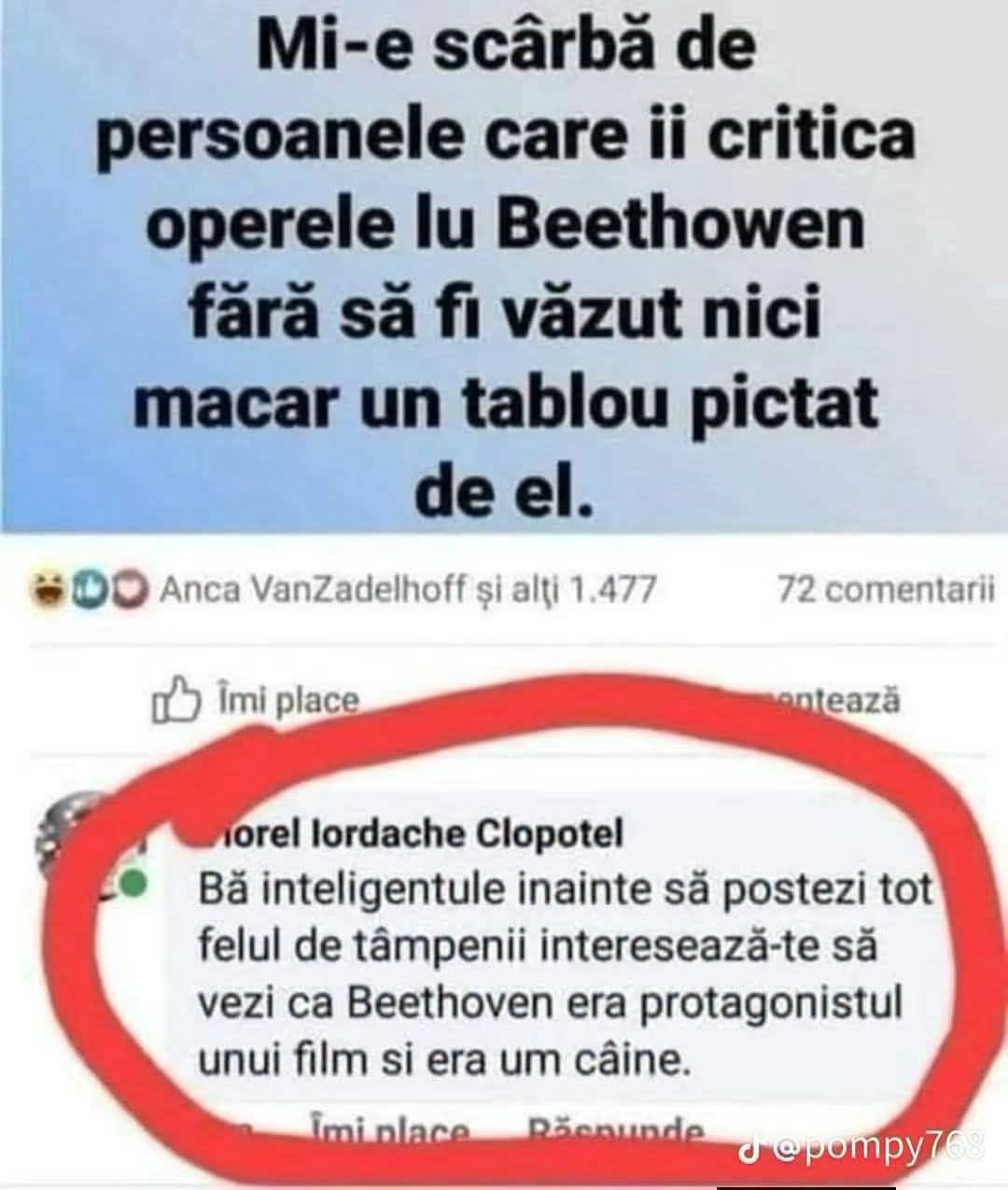 Mi-e scârbă de cei care critică operele lui Beethoven fără să fi văzut măcar un tablou pictat de el