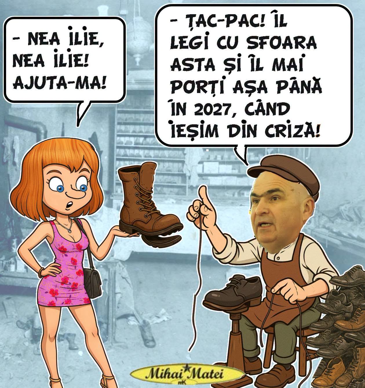 Nea Ilie, ajută-mă! Țac-pac, îl legi cu sfoara și îl mai porți așa până în 2027, când ieșim din criză
