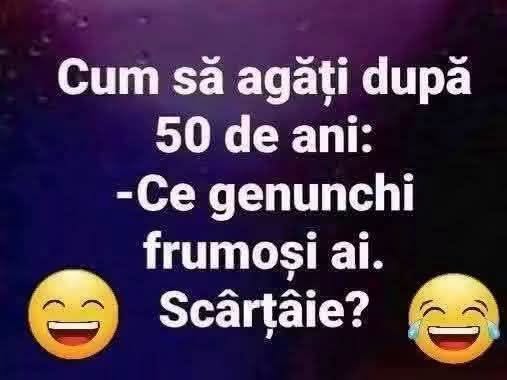 Cum să agăți după 50 de ani: Ce genunchi frumoși ai. Scârțâie?