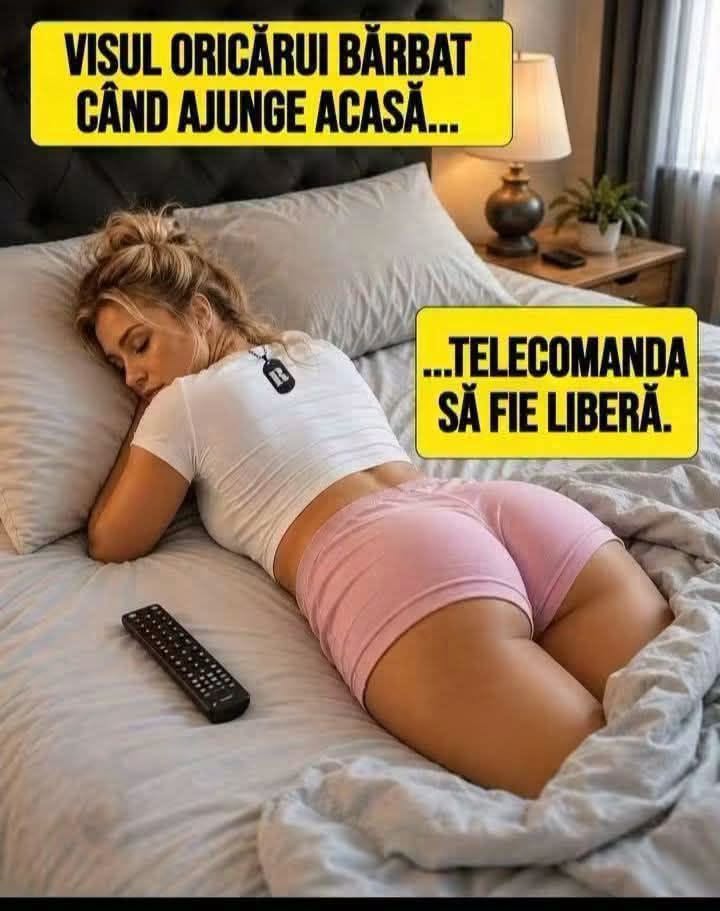 Visul oricărui bărbat când ajunge acasă: telecomanda să fie liberă