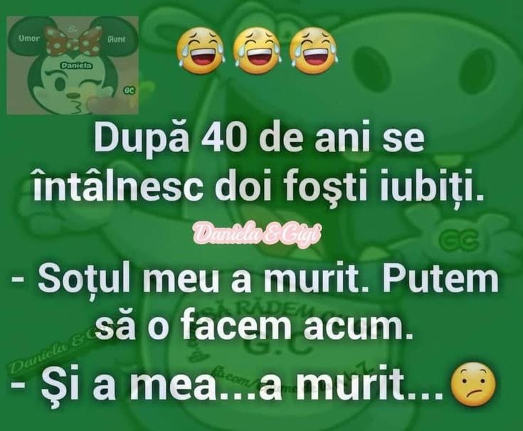 După 40 de ani se întâlnesc doi foști iubiți: Soțul meu a murit, putem s-o facem acum. Și a mea a murit...