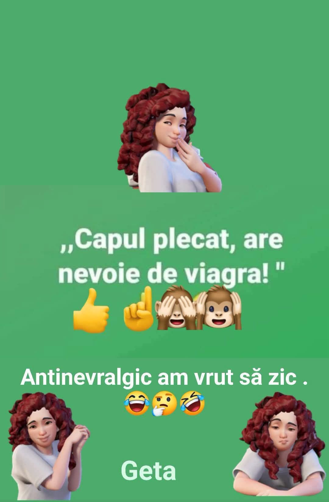 Capul plecat are nevoie de viagra! Antinevralgic am vrut să zic