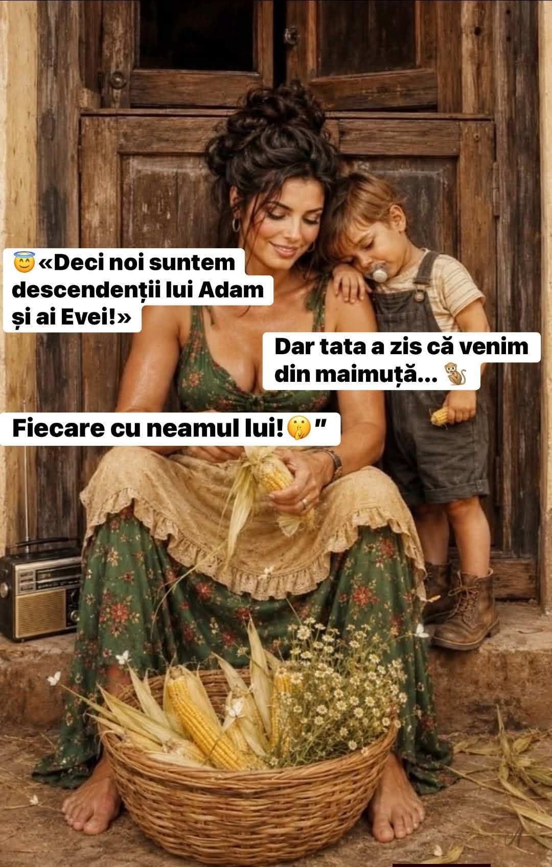 Deci noi suntem descendenții lui Adam și ai Evei? Dar tata a zis că venim din maimuță. Fiecare cu neamul lui!