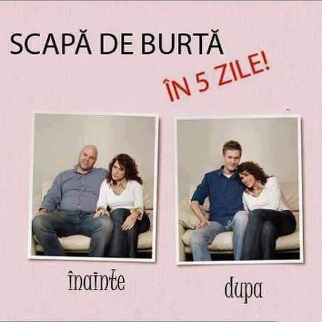Scapă de burtă în 5 zile! Înainte și după