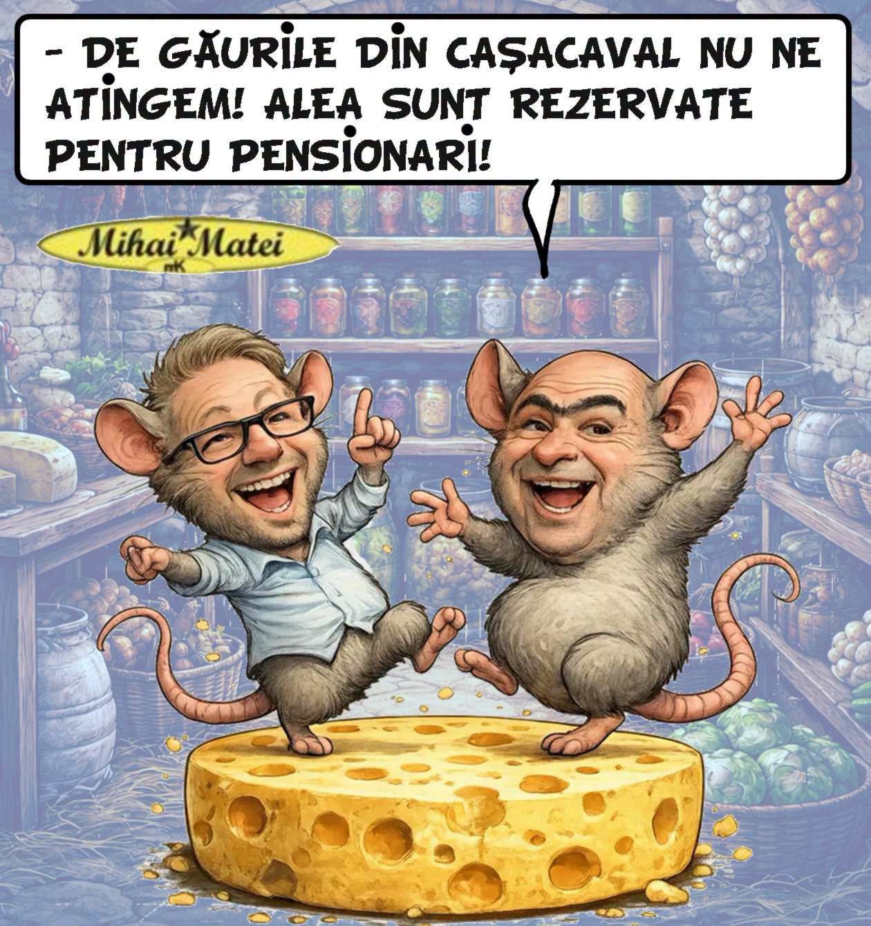 De găurile din cașcaval nu ne atingem! Alea sunt rezervate pentru pensionari!