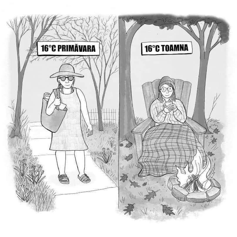 16°C primăvara vs. 16°C toamna