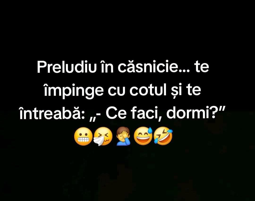 Preludiu în căsnicie: te împinge cu cotul și te întreabă «Ce faci, dormi?»