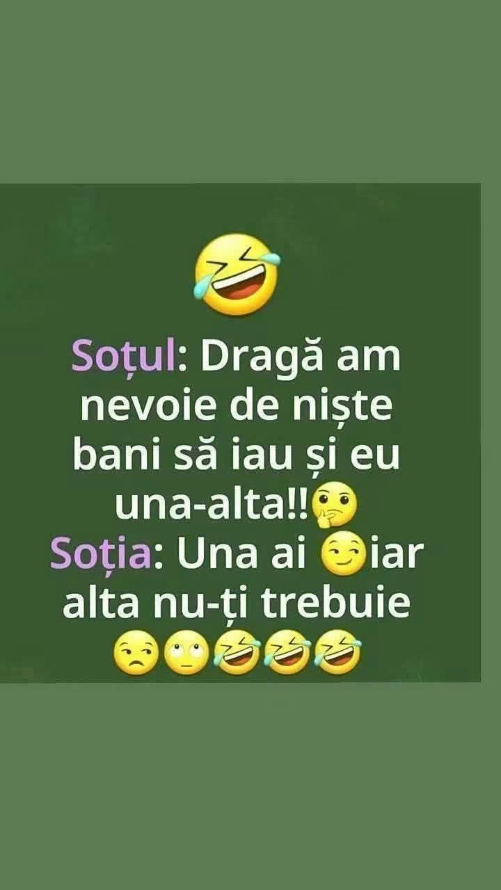 Dragă, am nevoie de niște bani să iau și eu una-alta! Una ai, iar alta nu-ți trebuie