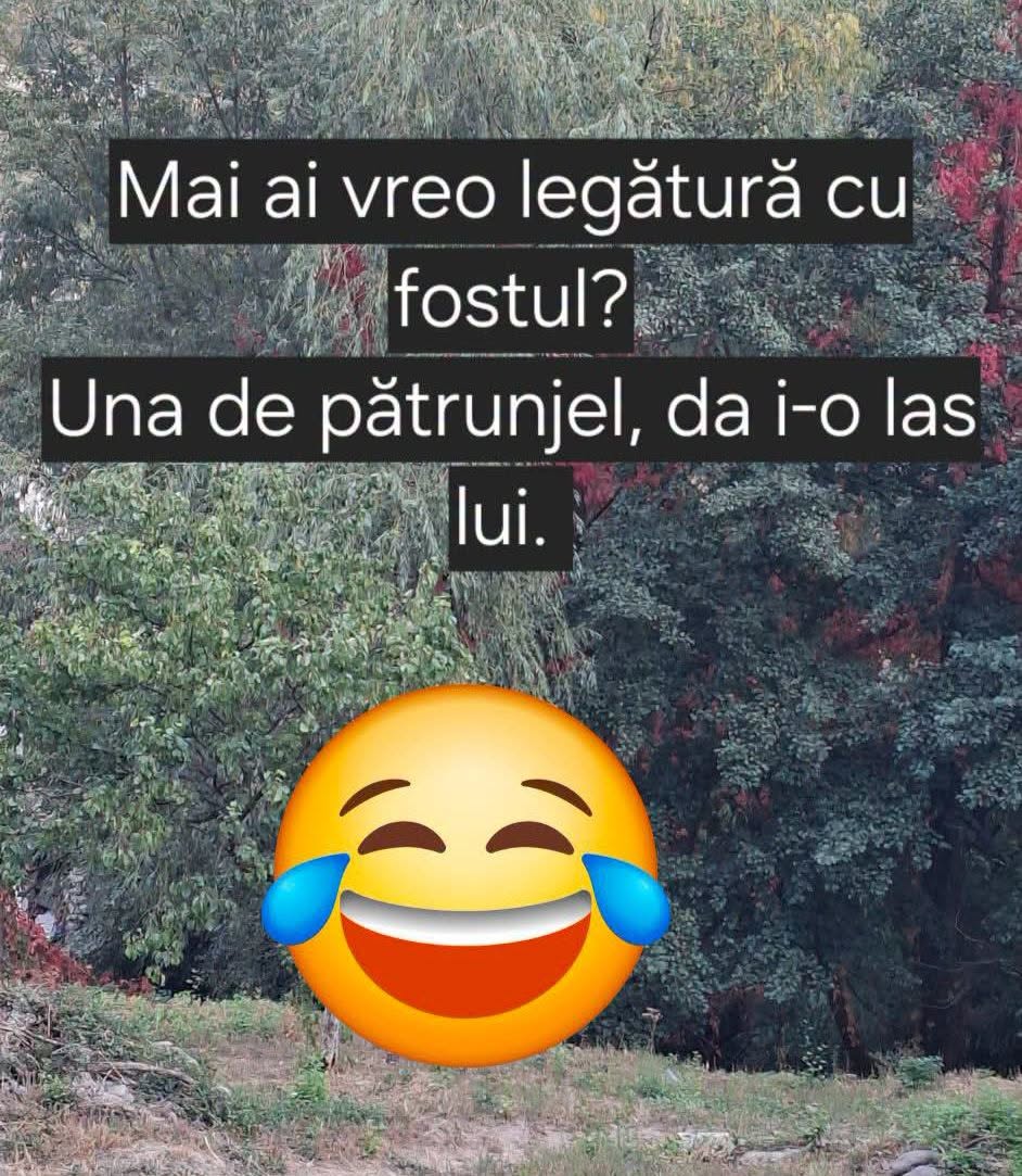 Mai ai vreo legătură cu fostul? Una de pătrunjel, da i-o las lui