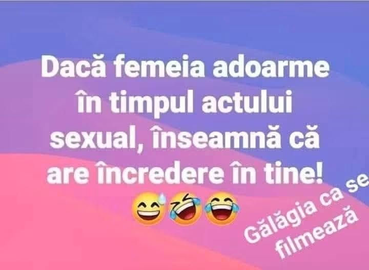 Dacă femeia adoarme în timpul actului sexual, înseamnă că are încredere în tine!