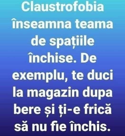 Claustrofobia: te duci după bere și ți-e frică să nu fie magazinul închis