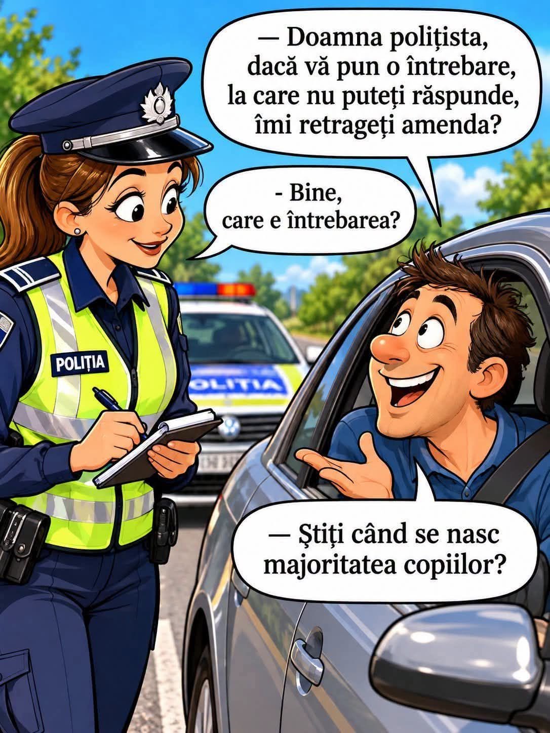 Doamna polițistă, știți când se nasc majoritatea copiilor?