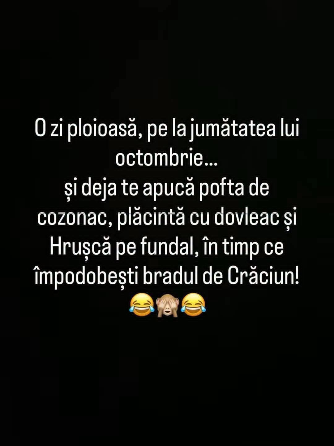 O zi ploioasă de octombrie și deja te apucă pofta de cozonac și Hrușcă