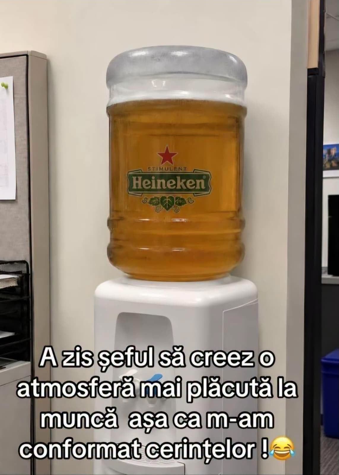 A zis șeful să creez o atmosferă mai plăcută la muncă