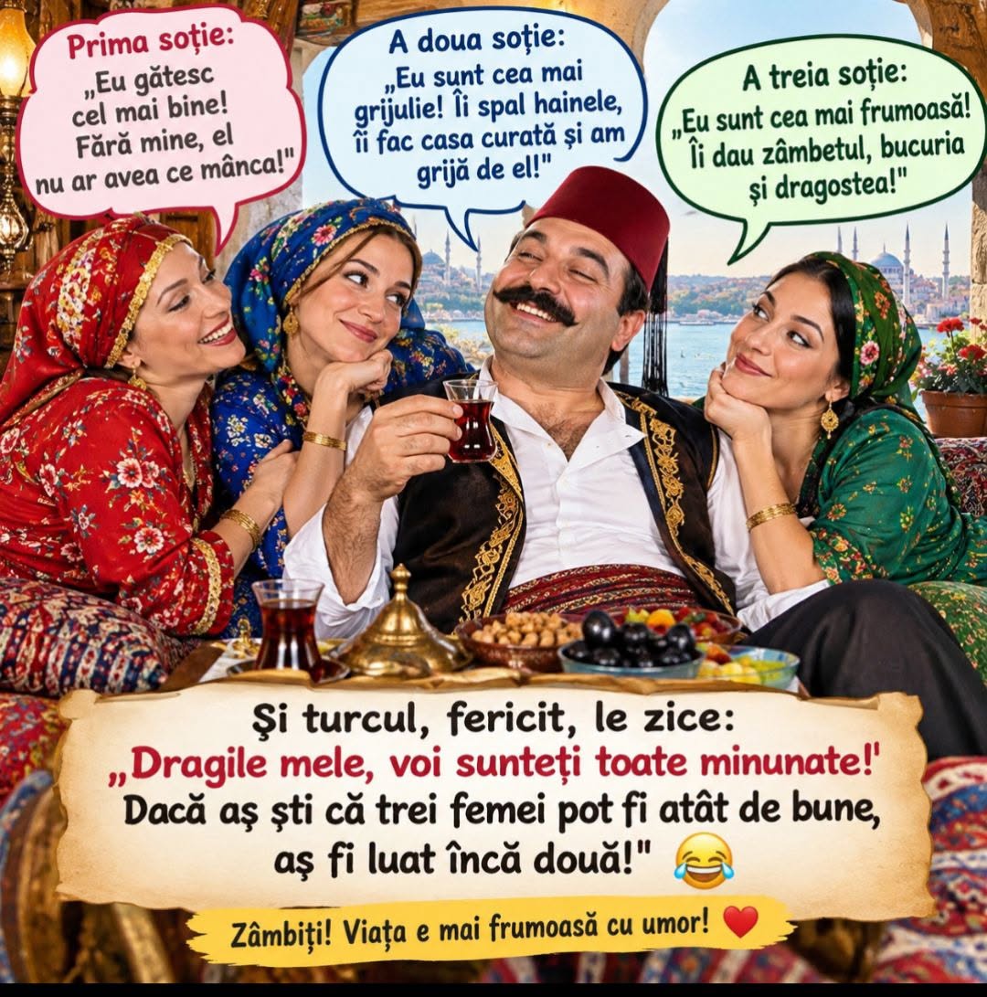 Turcul și cele trei soții: dacă știam că trei femei pot fi atât de bune, mai luam două