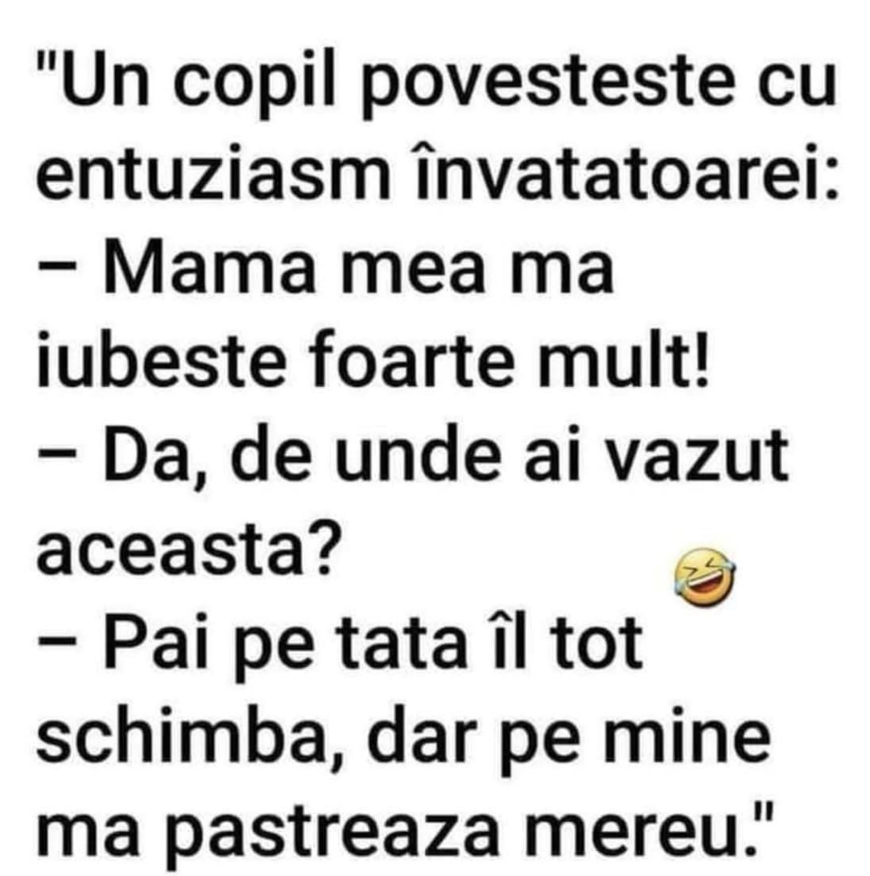 Copilul la învățătoare: pe tata mama îl tot schimbă, dar pe mine mă păstrează mereu