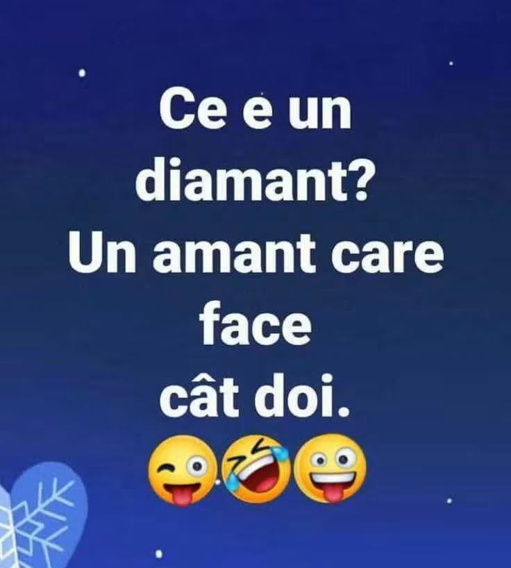 Ce e un diamant? Un amant care face cât doi