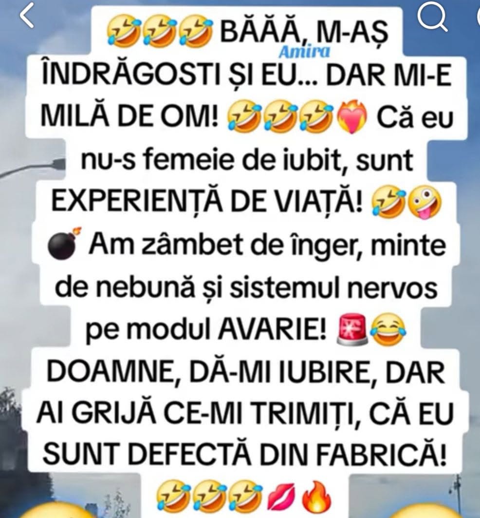 M-aș îndrăgosti și eu, dar mi-e milă de om: nu-s femeie de iubit, sunt experiență de viață!