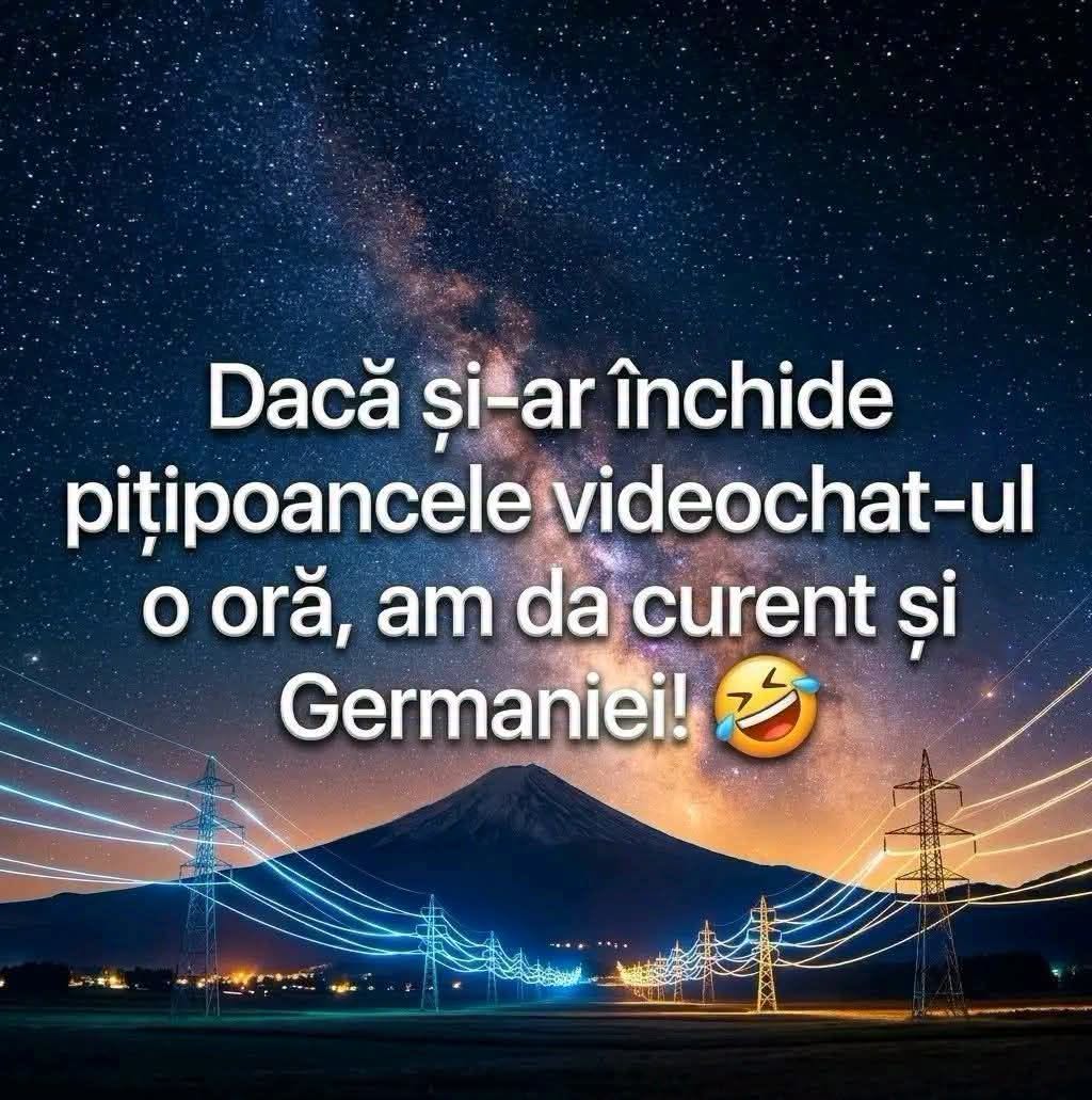 Dacă și-ar închide pițipoancele videochat-ul o oră, am da curent și Germaniei