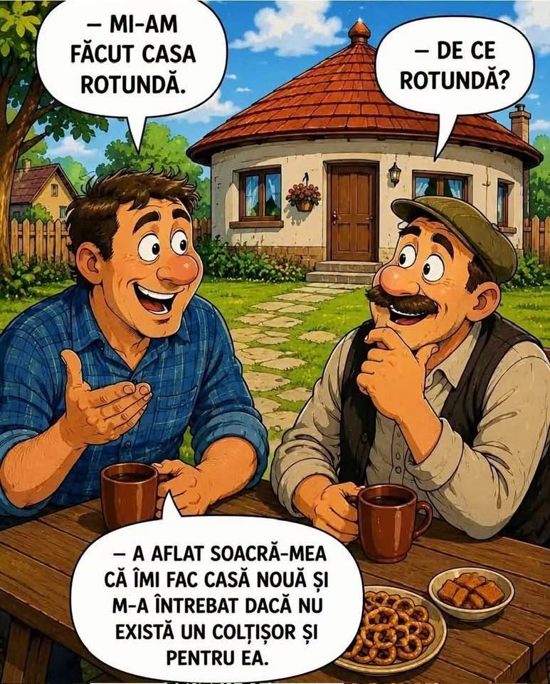 A aflat soacră-mea că îmi fac casă nouă și m-a întrebat dacă există un colțișor și pentru ea: mi-am făcut-o rotundă