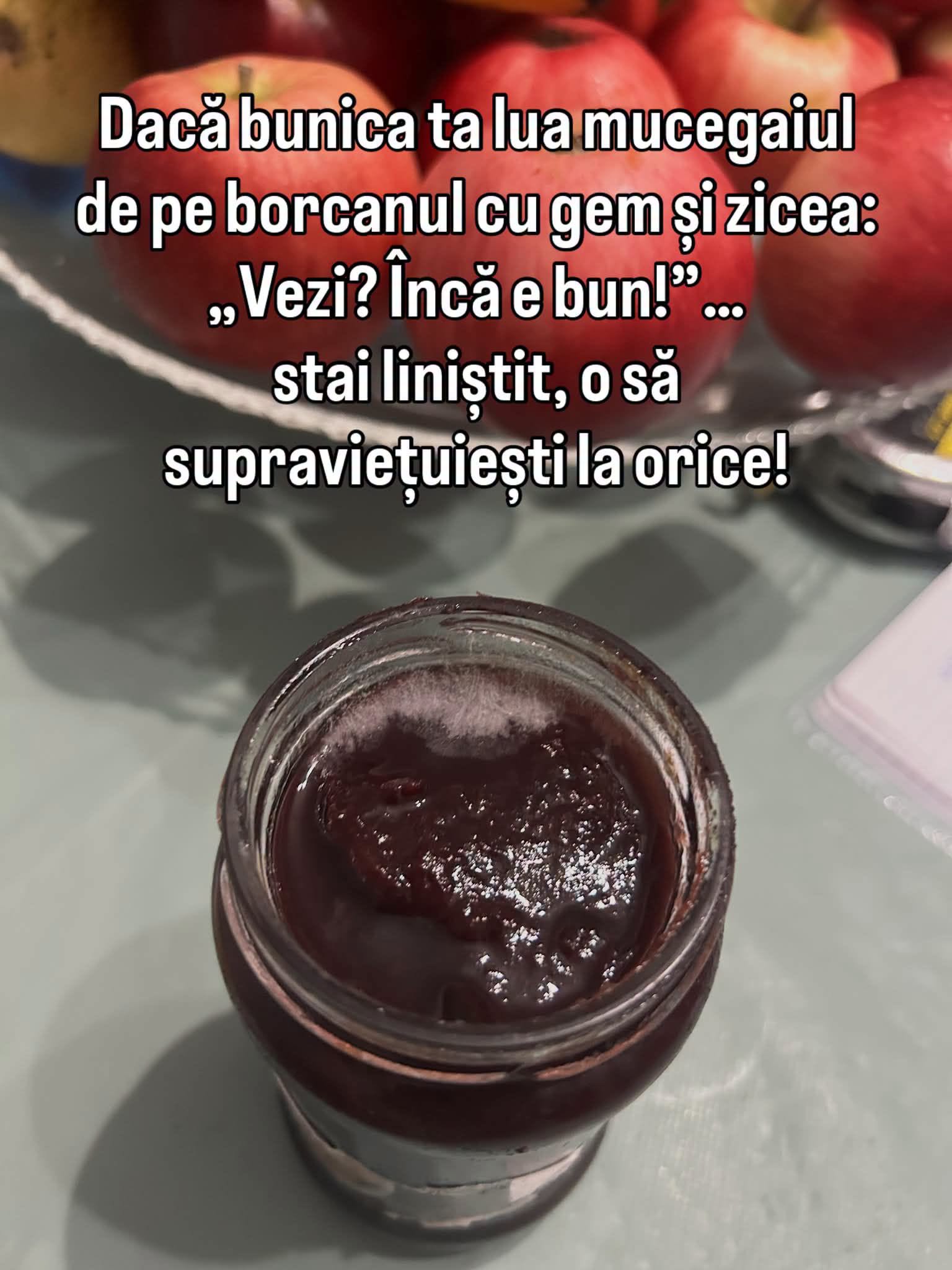 Dacă bunica ta lua mucegaiul de pe borcanul cu gem și zicea „Vezi? Încă e bun!”, o să supraviețuiești la orice