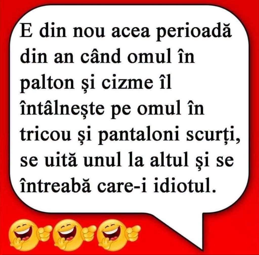 E din nou perioada când omul în palton îl întâlnește pe omul în tricou și se întreabă care-i idiotul