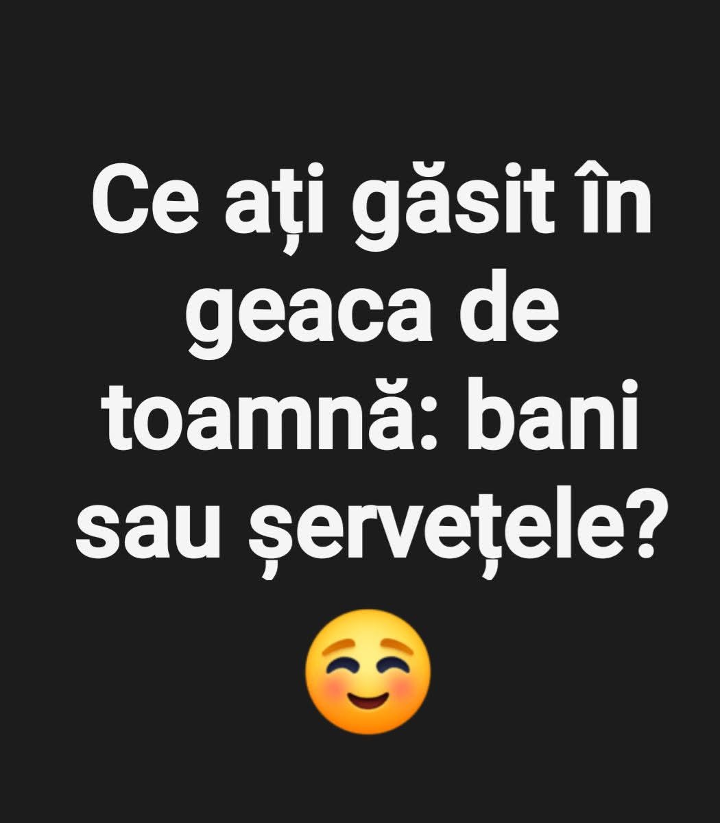 Ce ați găsit în geaca de toamnă: bani sau șervețele?