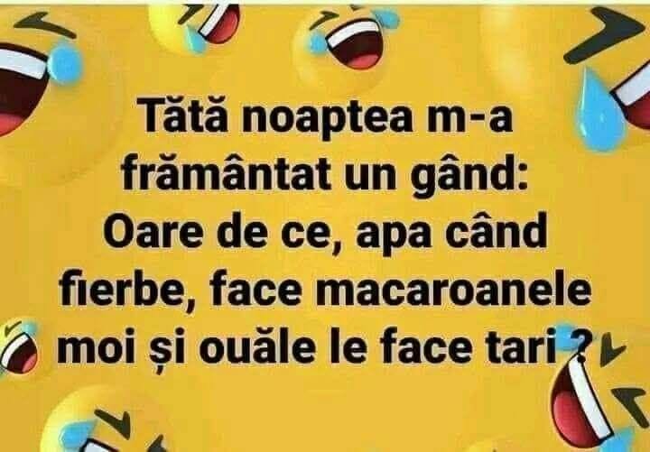 Tată, de ce apa când fierbe face macaroanele moi și ouăle le face tari?