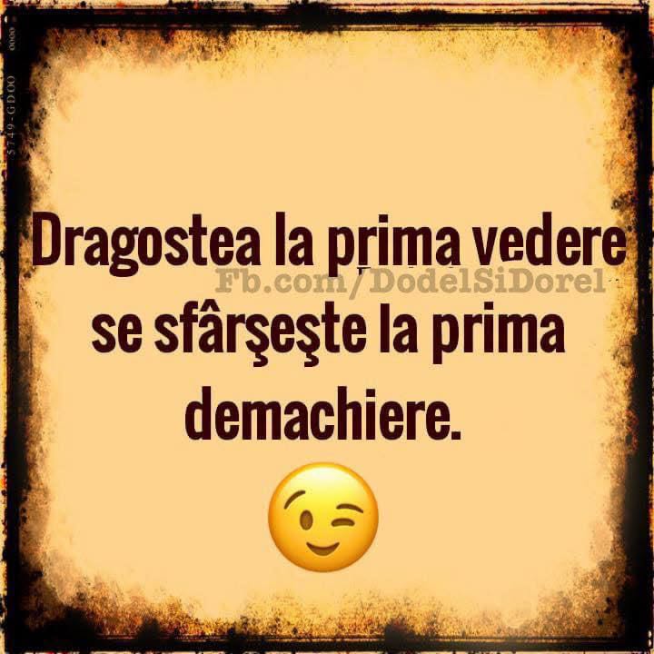 Dragostea la prima vedere se sfârșește la prima demachiere