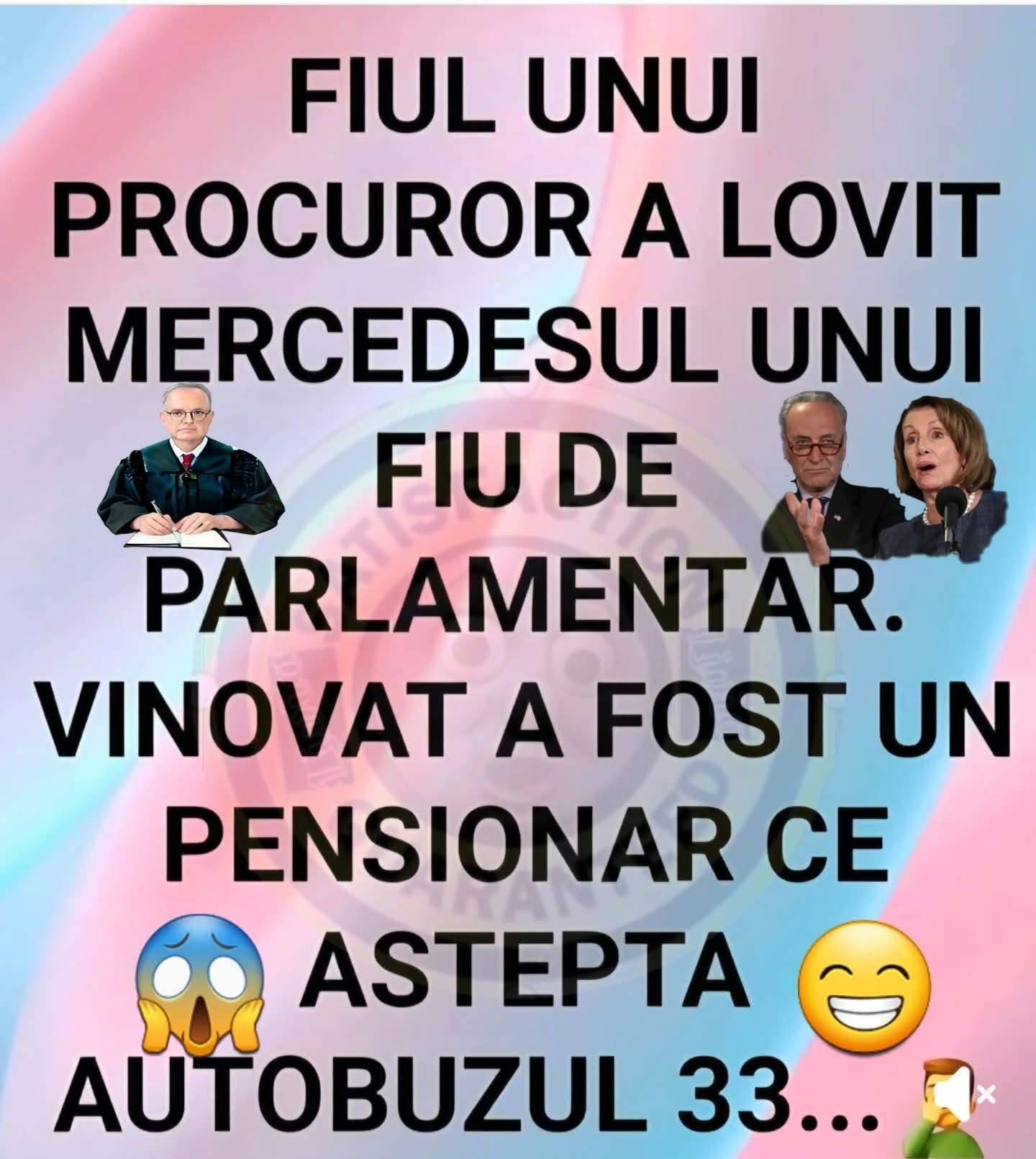 Fiul unui procuror a lovit Mercedesul unui fiu de parlamentar. Vinovat a fost un pensionar care aștepta autobuzul 33