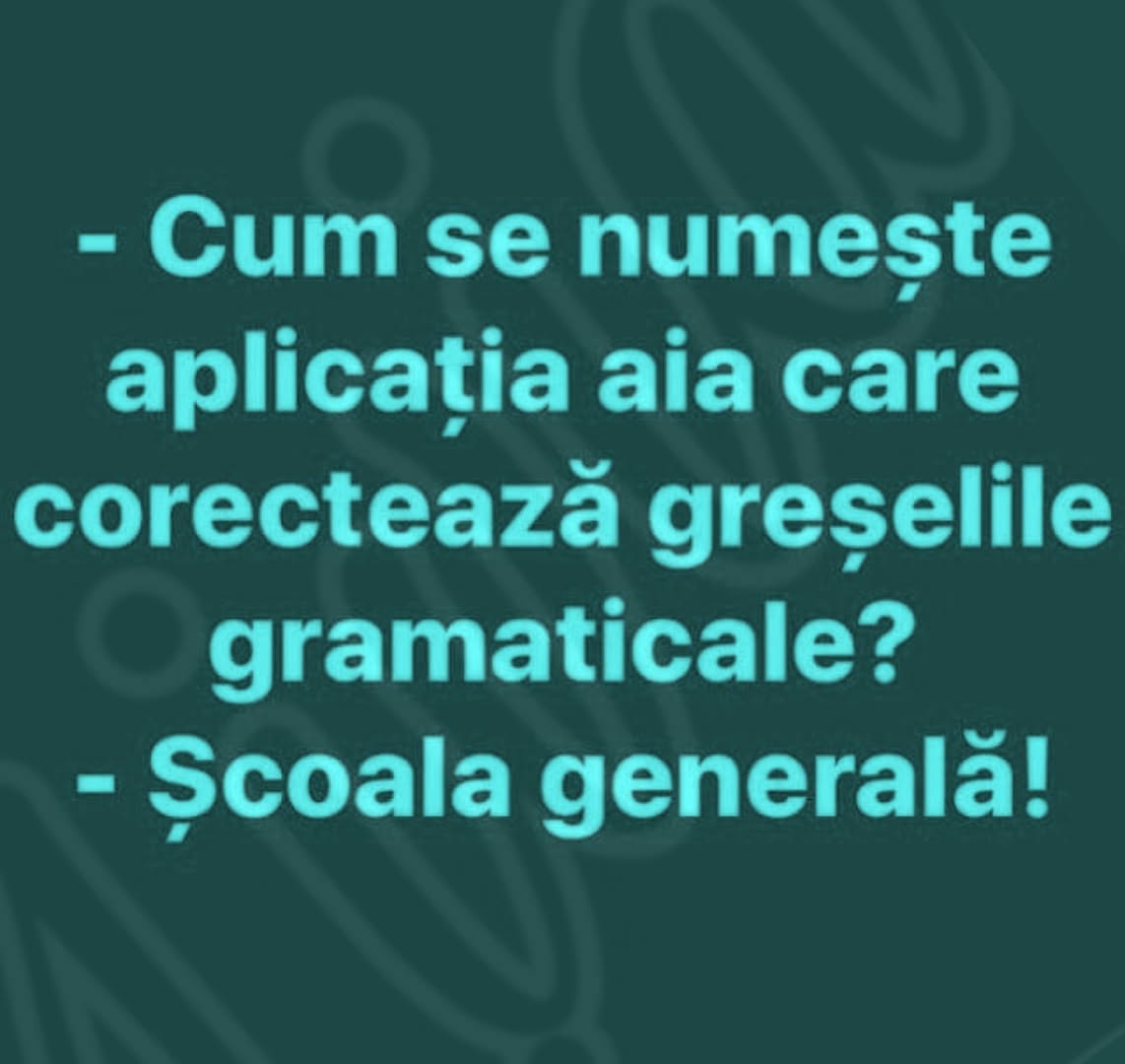 Cum se numește aplicația care corectează greșelile gramaticale? Școala generală!
