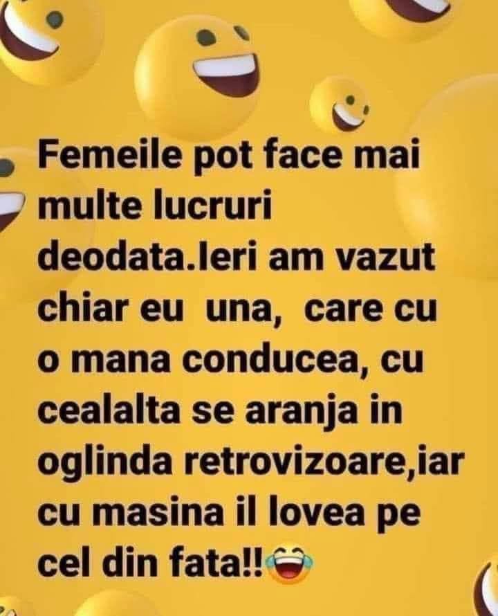 Femeile pot face mai multe lucruri deodată: cu o mână conducea, cu alta se aranja în oglindă, iar cu mașina l-a lovit pe cel din față