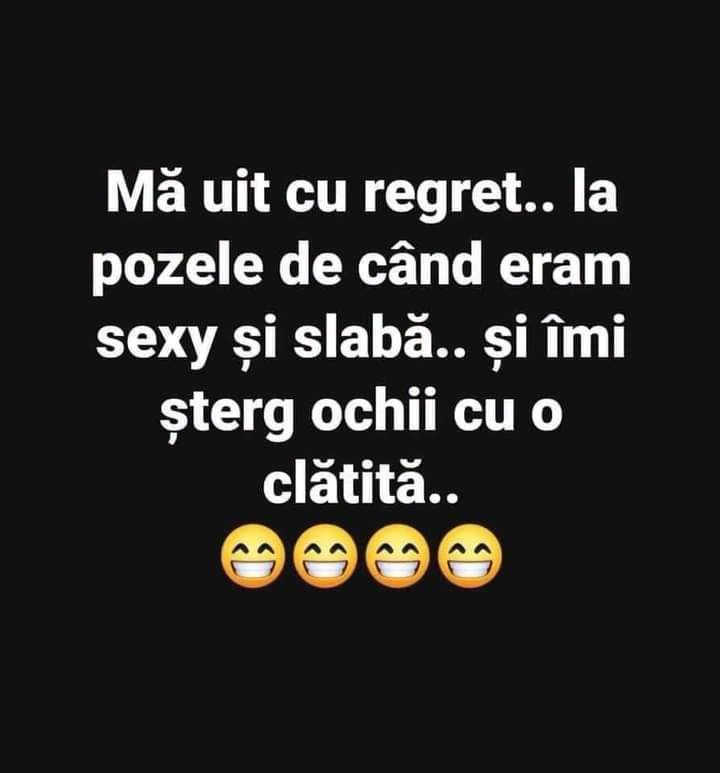 Mă uit cu regret la pozele de când eram sexy și slabă... și îmi șterg ochii cu o clătită