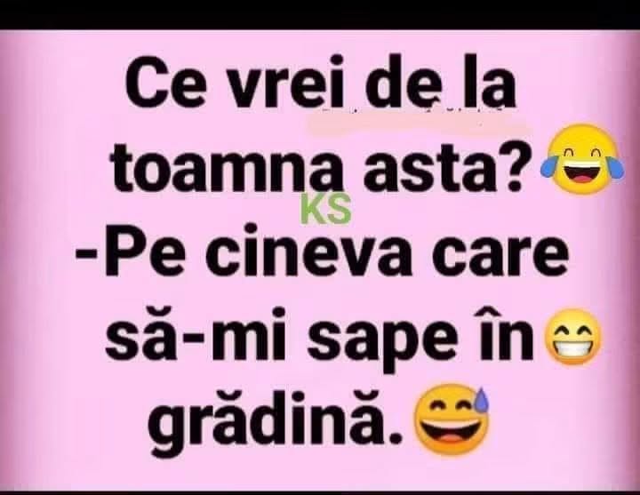 Ce vrei de la toamna asta? Pe cineva care să-mi sape în grădină!