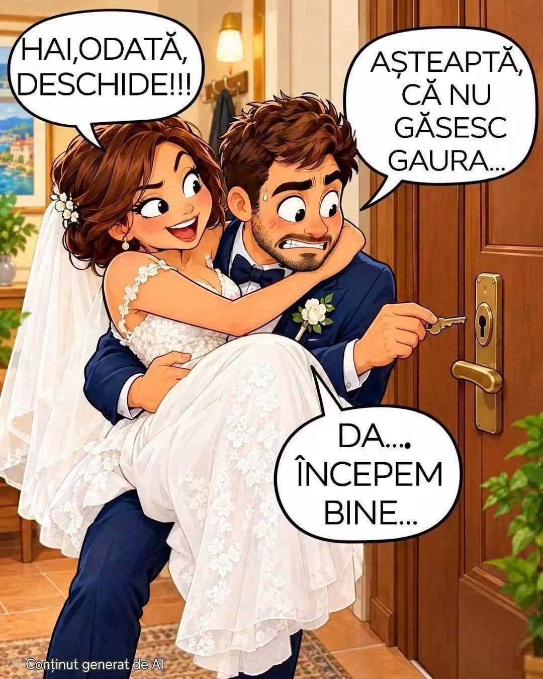 Hai, odată, deschide! Așteaptă, că nu găsesc gaura... Da... Începem bine...