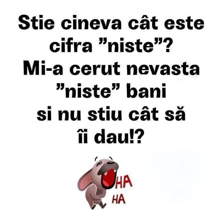 Știe cineva cât este cifra „niște”? Mi-a cerut nevasta „niște” bani și nu știu cât să-i dau