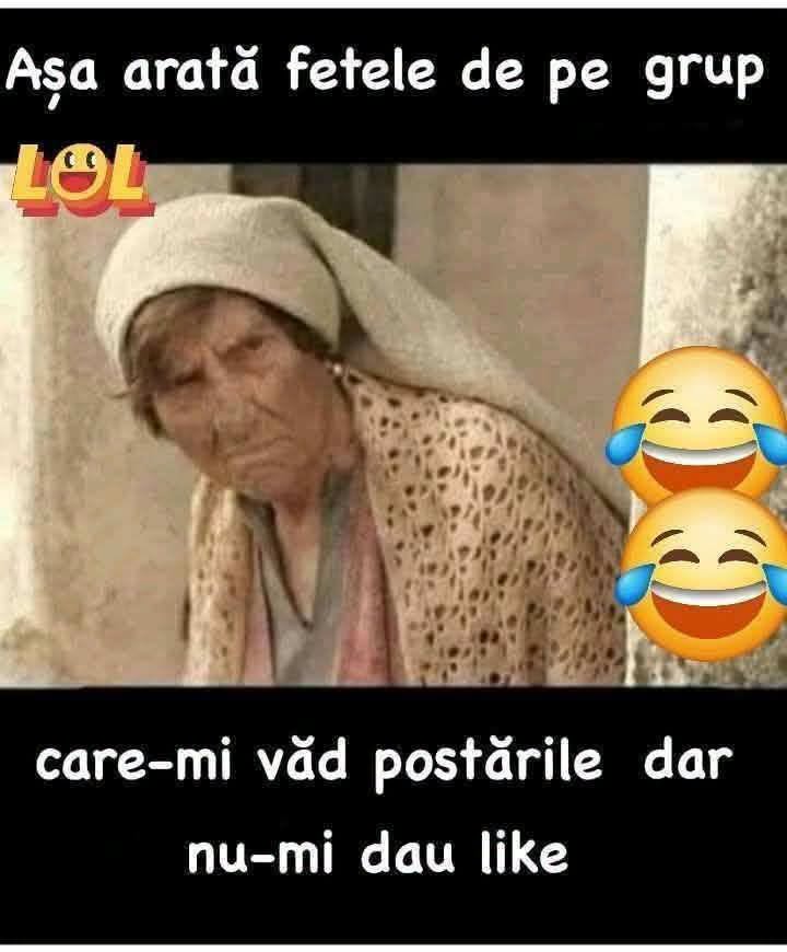 Așa arată fetele de pe grup care-mi văd postările, dar nu-mi dau like
