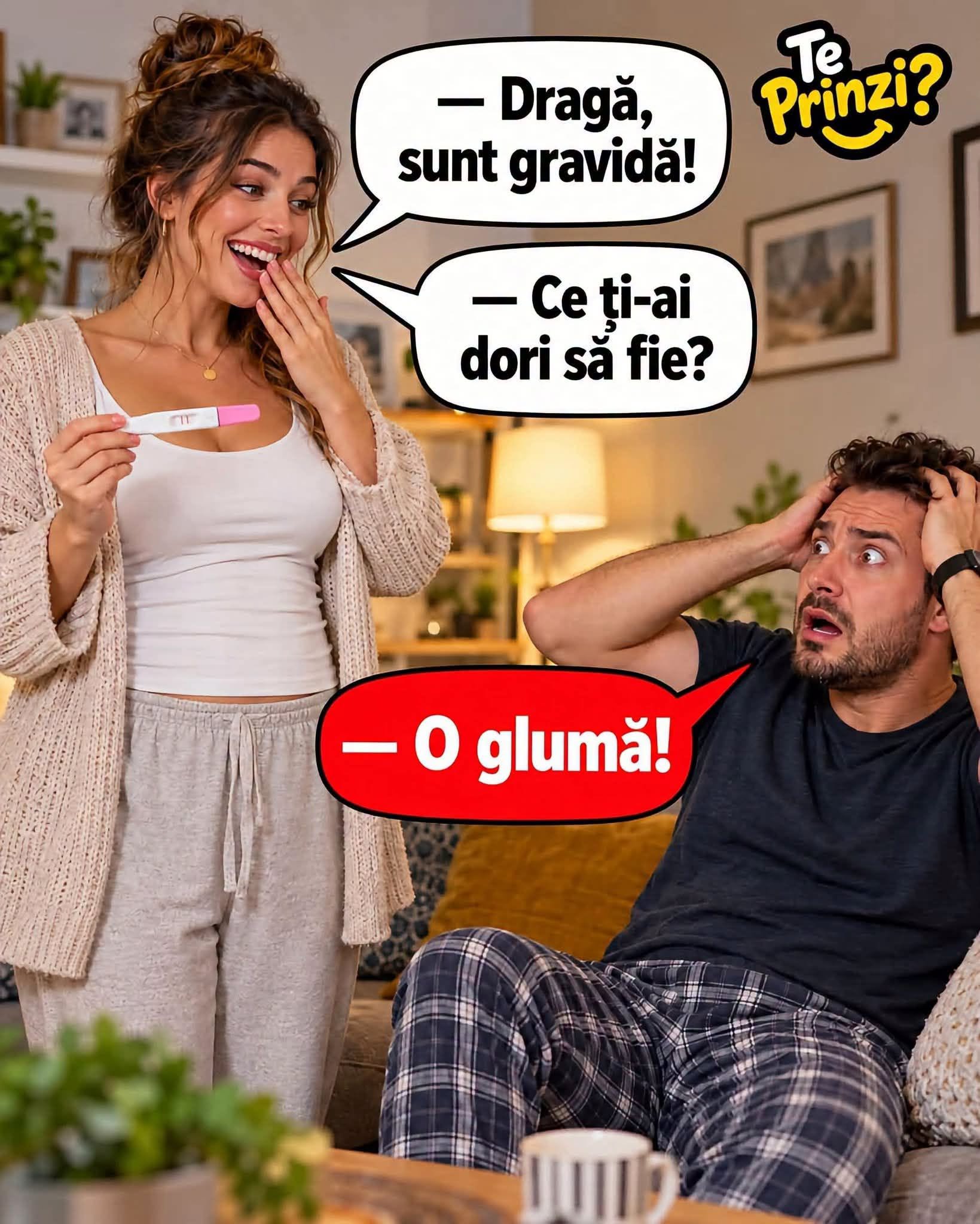 Dragă, sunt gravidă! Ce ți-ai dori să fie? O glumă!