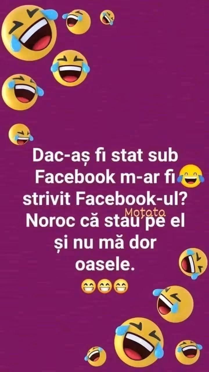 Dac-aș fi stat sub Facebook, m-ar fi strivit Facebook-ul? Noroc că stau pe el și nu mă dor oasele