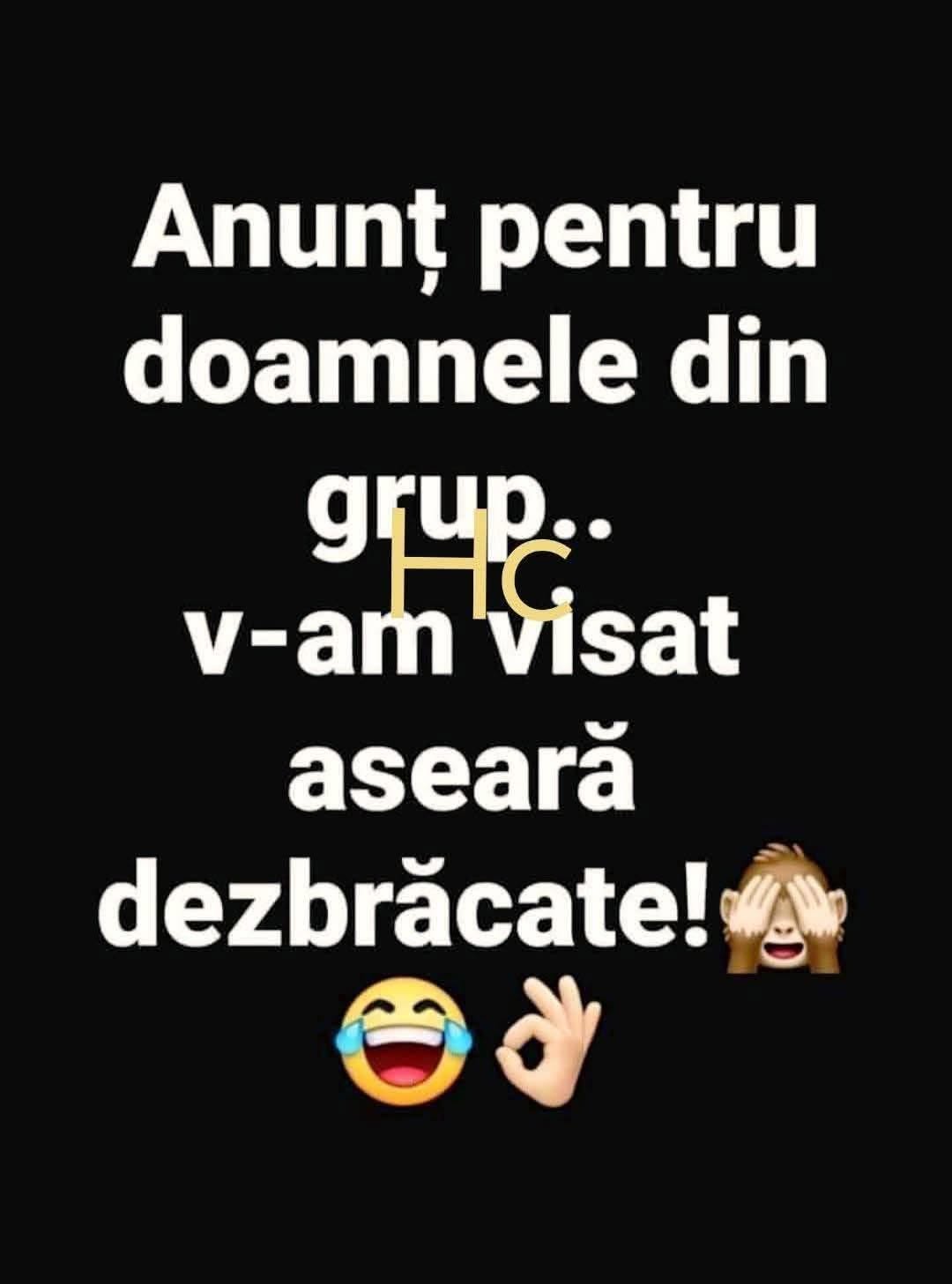 Anunț pentru doamnele din grup: v-am visat aseară dezbrăcate!