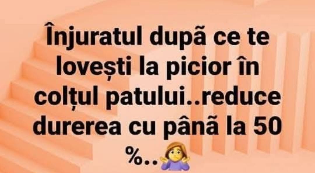 Înjuratul după ce te lovești la picior de colțul patului reduce durerea cu până la 50%