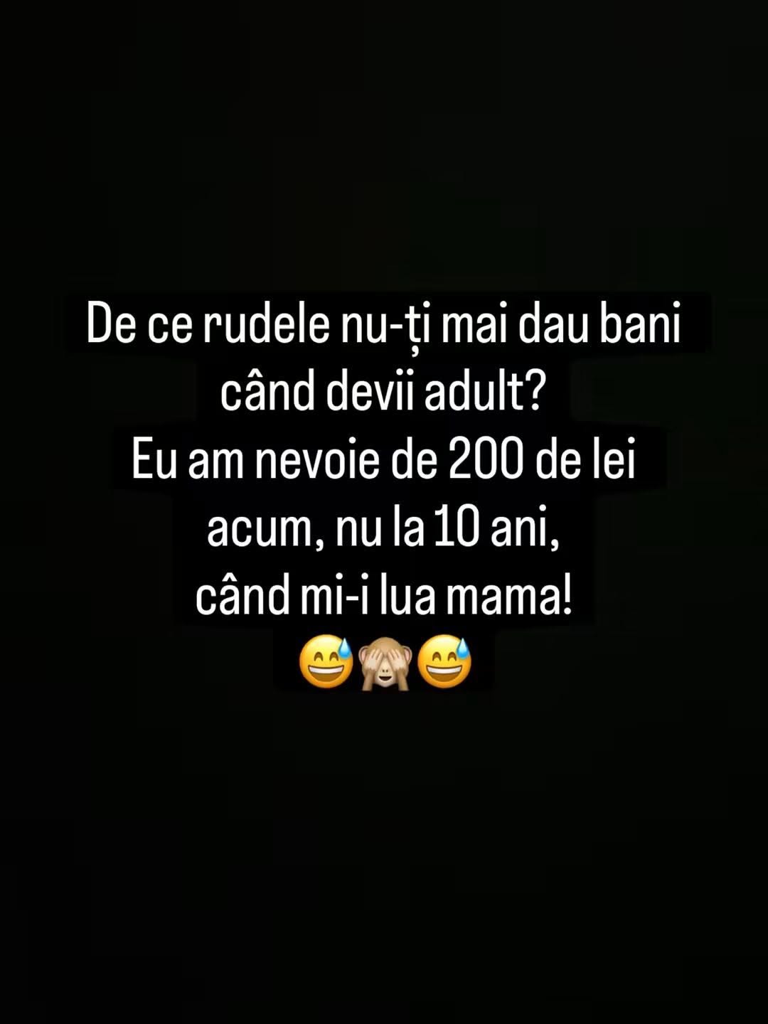 De ce rudele nu-ți mai dau bani când devii adult? Eu am nevoie de 200 de lei acum, nu la 10 ani, când mi-i lua mama!